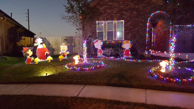 Charlie Brown Set with LED Lights Attached